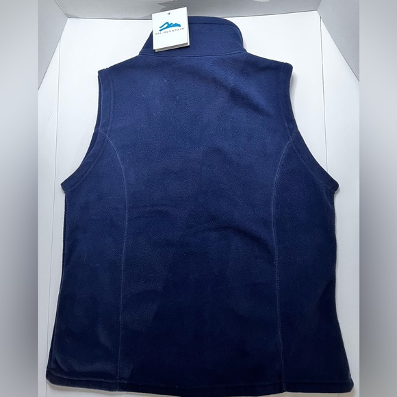 Tri-Mountain Women's Navy Fleece Vest with Snowflake Embroidery Medium - Picture 5 of 5
